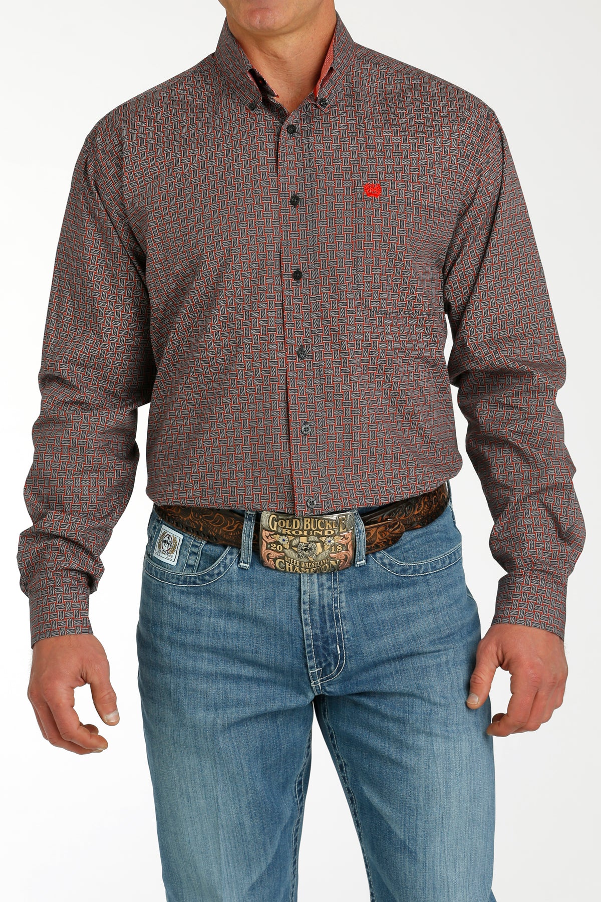 Cinch Geo Print ~ Charcoal - Henderson's Western Store