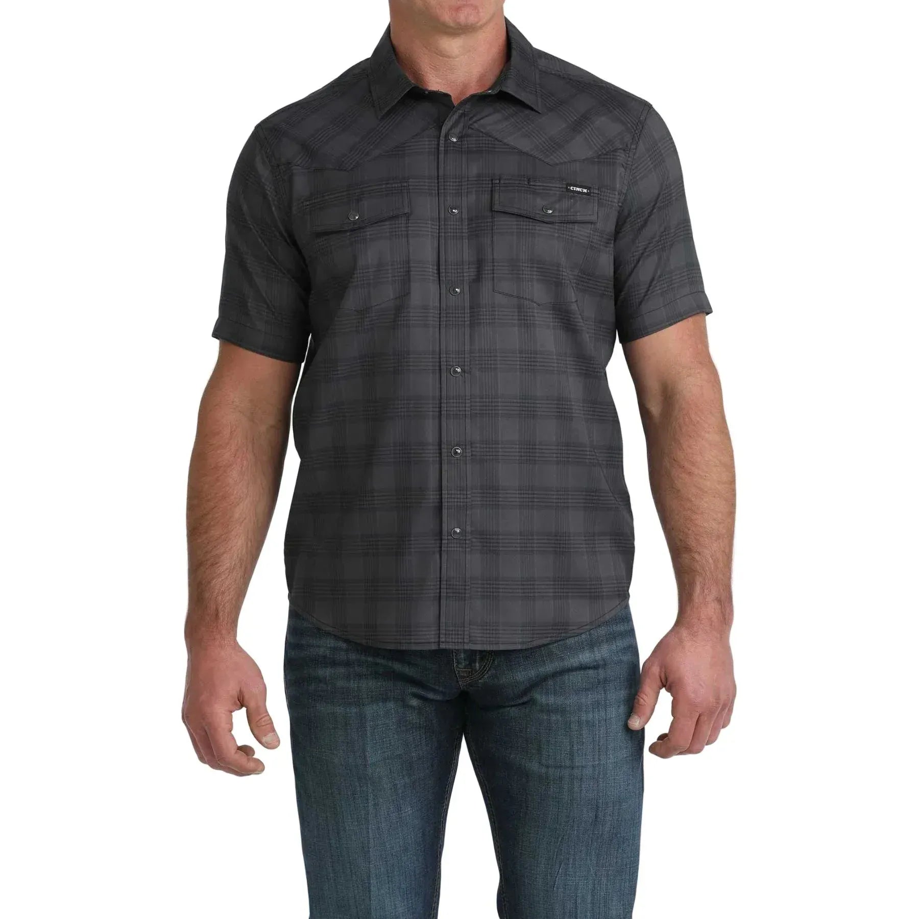 Men's Cinch Camp Shirt ~ Black - Henderson's Western Store