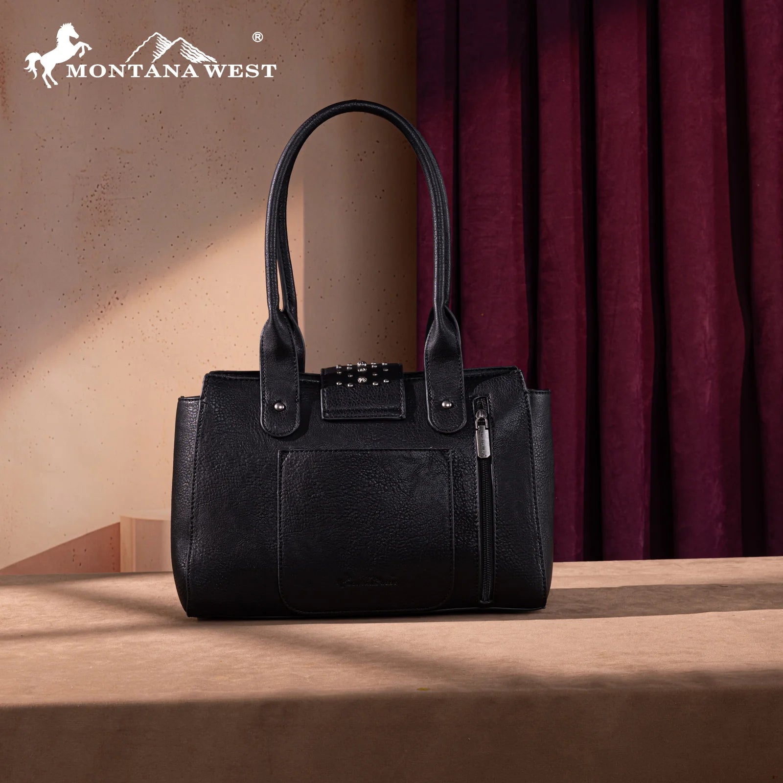 MW Tooled Concho Carry Tote ~ Black - Henderson's Western Store