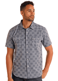 Men's Print by Panhandle Slim ~ Blue - Henderson's Western Store