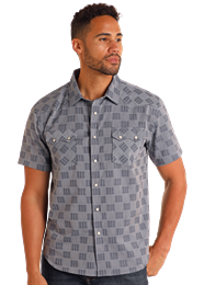 Men's Print by Panhandle Slim ~ Blue - Henderson's Western Store