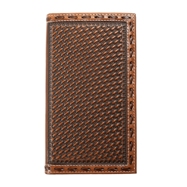 3D Belt Basket Weave Wallet ~ Checkbook - Henderson's Western Store