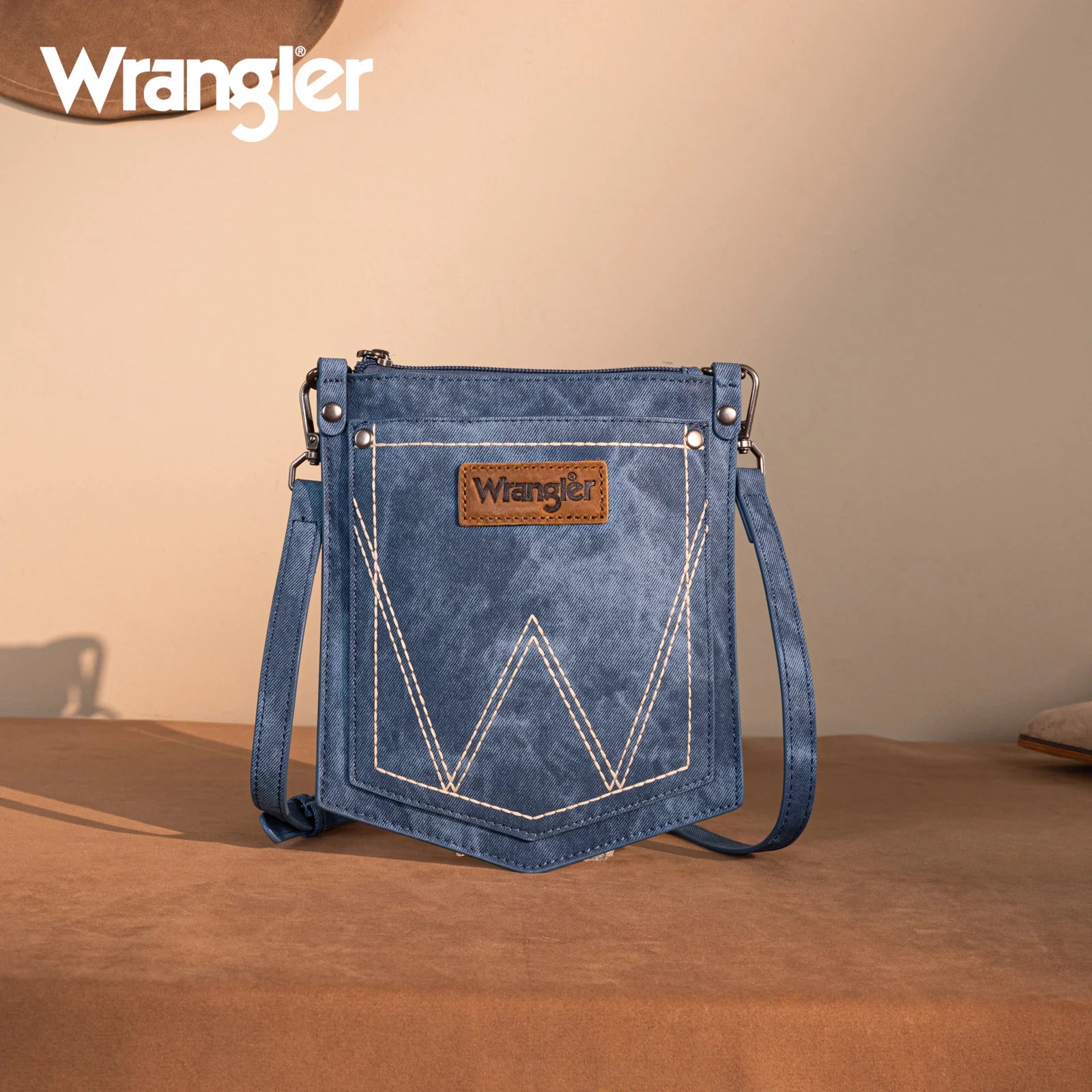 Wrangler "W" Stitch Denim Pocket Crossbody ~ Jean - Henderson's Western Store