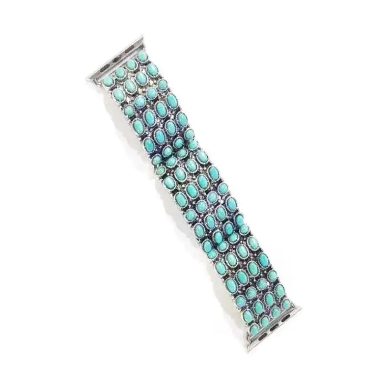 Western Turquoise Stone Stretch Watch Band - Henderson's Western Store
