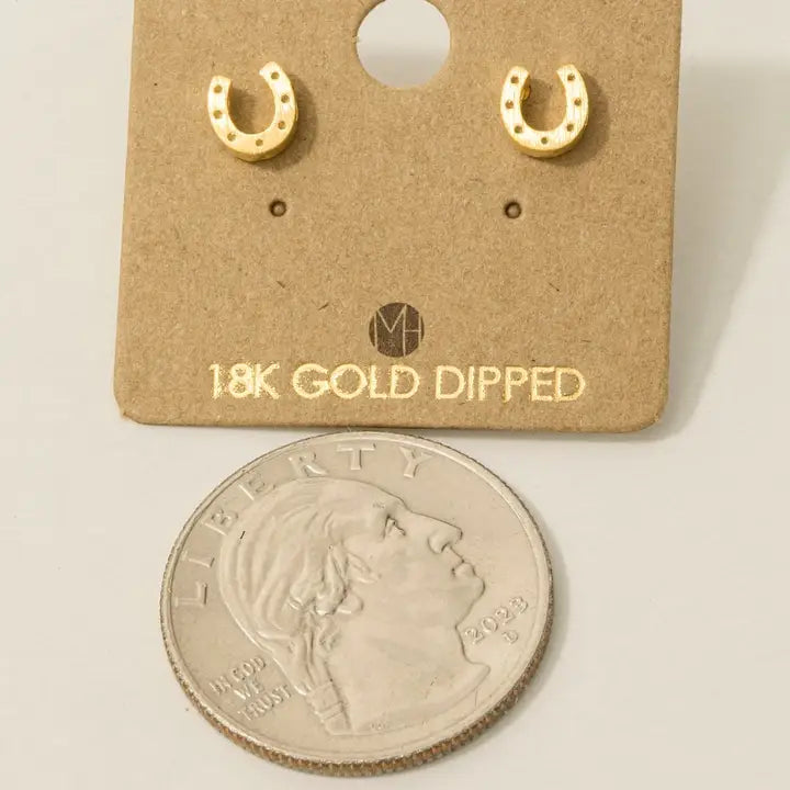 Horseshoe Post Stud Earrings - Henderson's Western Store