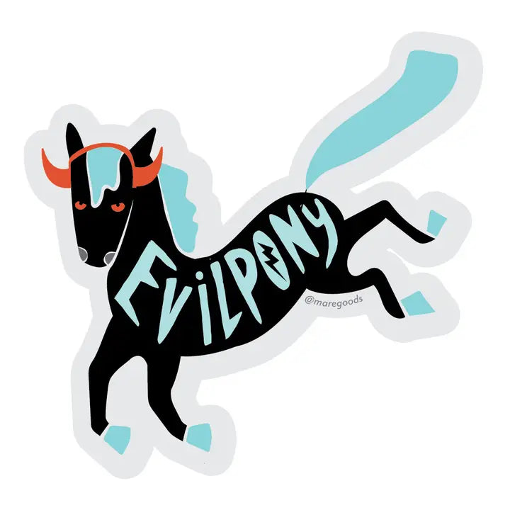 Evil Pony Sticker - Henderson's Western Store