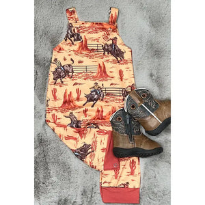 Load image into Gallery viewer, Rodeo On the West  Romper - Henderson&#39;s Western Store
