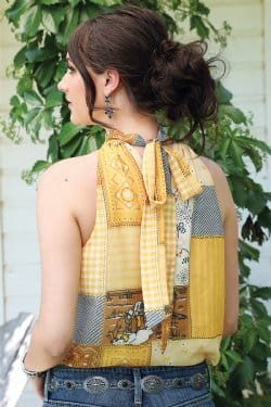 Quilt Print Holter Blouse by Cruel Girl - Henderson's Western Store