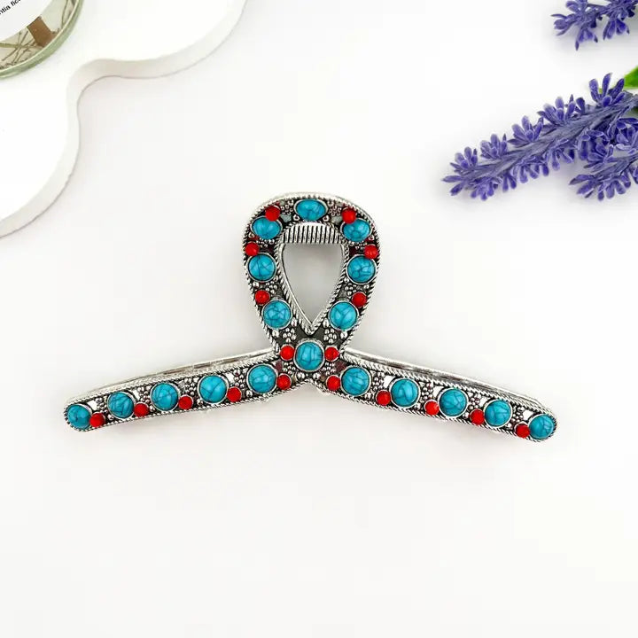 Vintage Fashion Agate Metal Hair Claw Clip - Henderson's Western Store