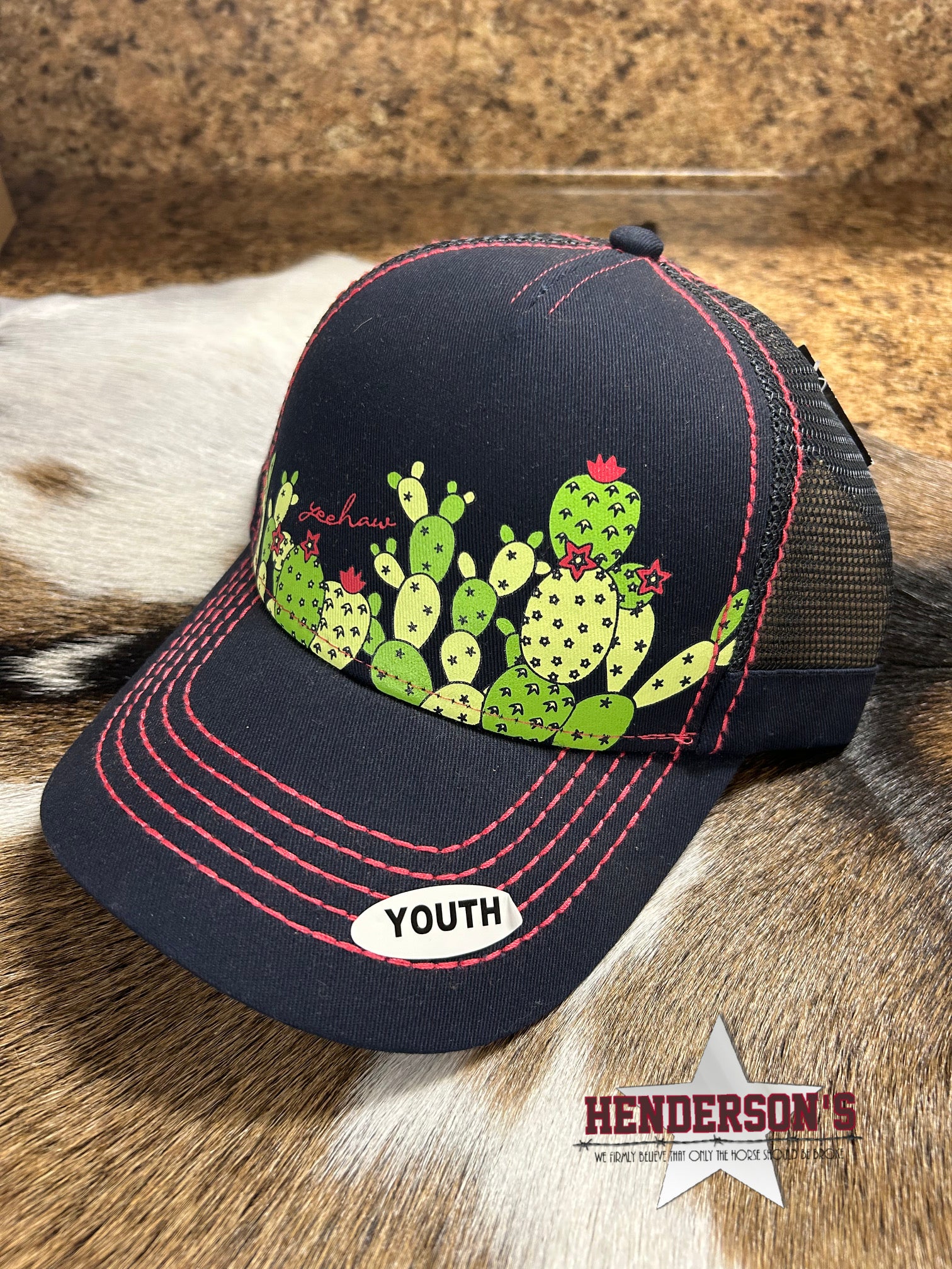 Cruel Girl Youth Cap ~ Navy Cactus - Henderson's Western Store
