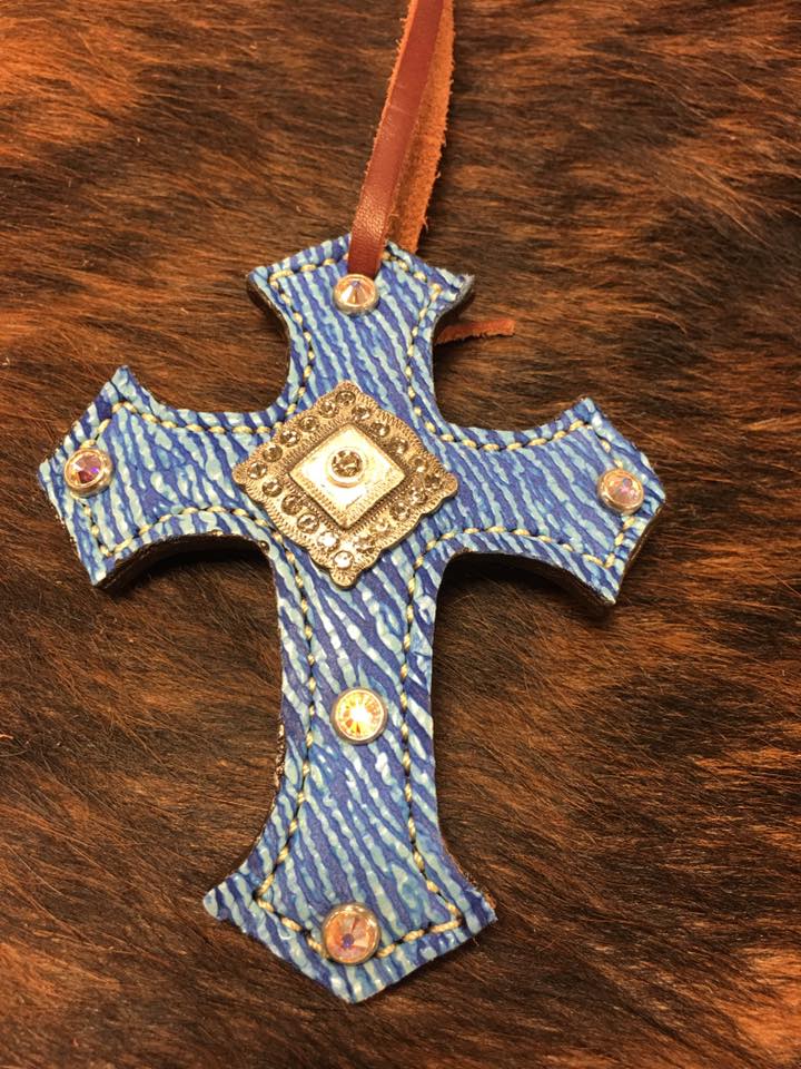 Print Saddle Cross Accessories Alamo Blue Shark