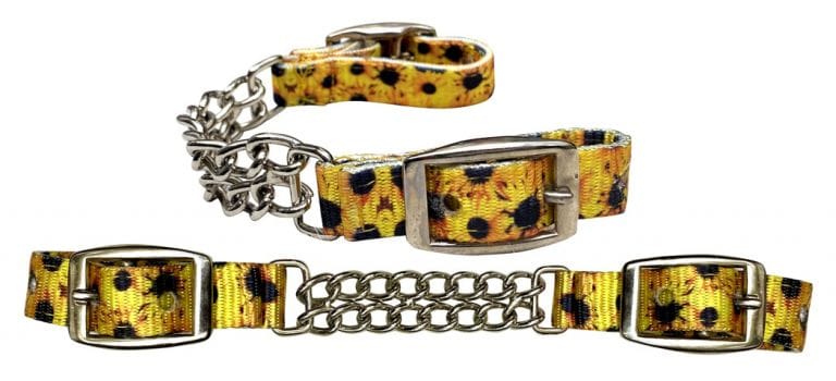Nylon Curb Strap ~ Sunflower - Henderson's Western Store