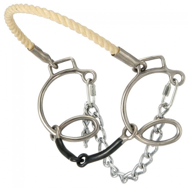 Sweet Iron Snaffle w/Rope Nose Bits Partrade   
