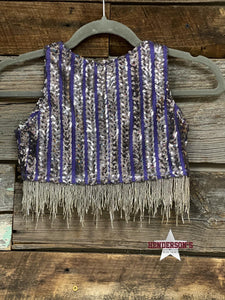 Load image into Gallery viewer, Kid&#39;s Silver Perfection Bolero Vest - Henderson&#39;s Western Store