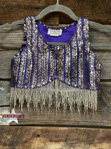 Load image into Gallery viewer, Kid&#39;s Silver Perfection Bolero Vest - Henderson&#39;s Western Store