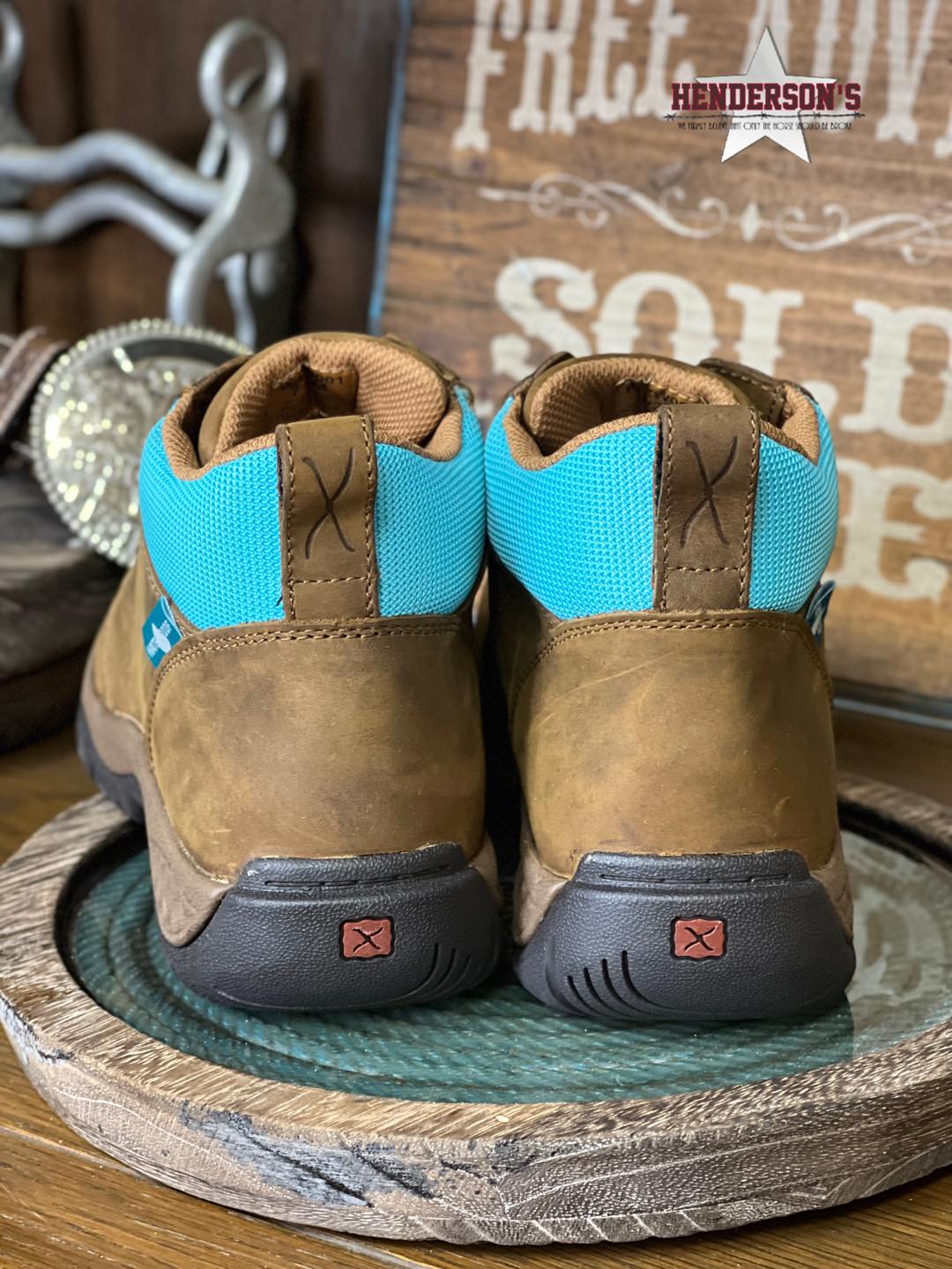 All Around Work Boots by Twisted X ~ Turquoise - Henderson's Western Store