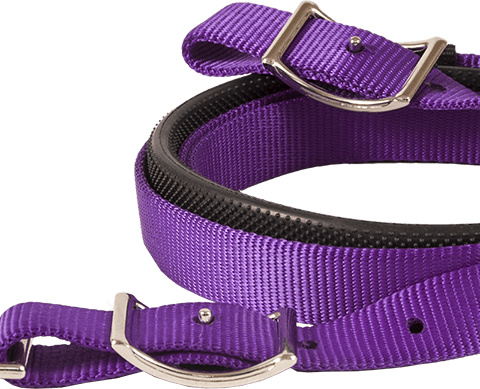 Nylon Contest Rein W/Rubber Grip Reins Mustang