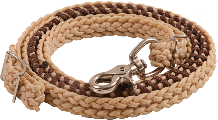 Laced Wax Contest Rein Reins Mustang Brown