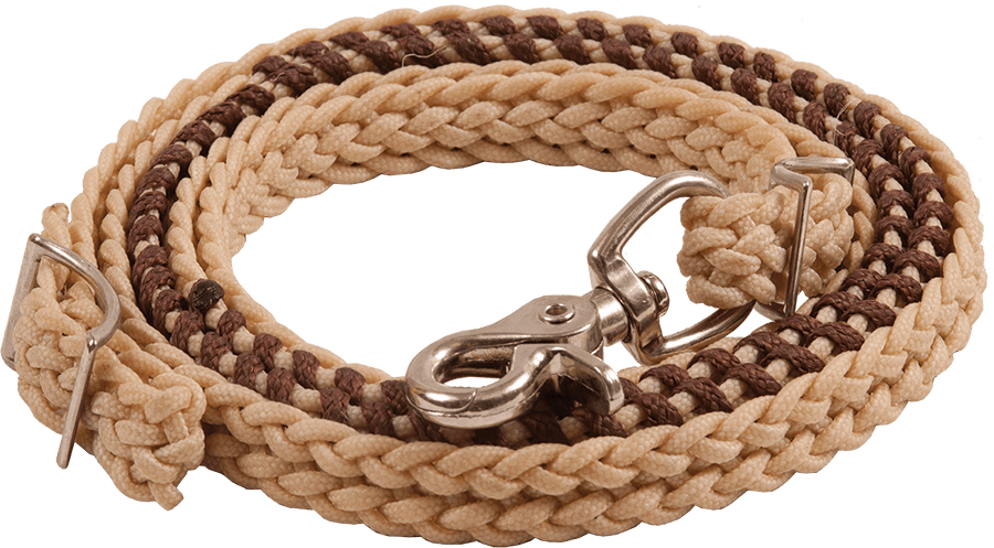 Laced Wax Contest Rein Reins Mustang Brown