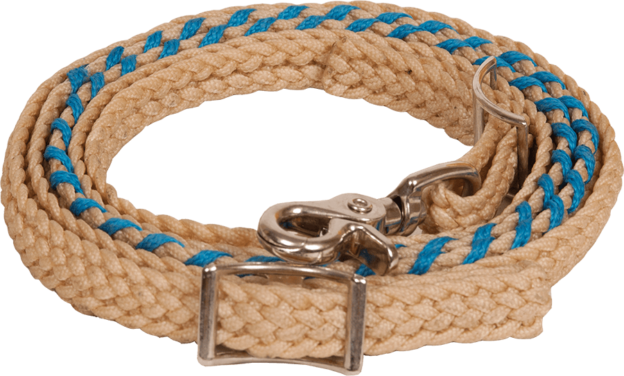 Laced Wax Contest Rein Reins Mustang Turquoise