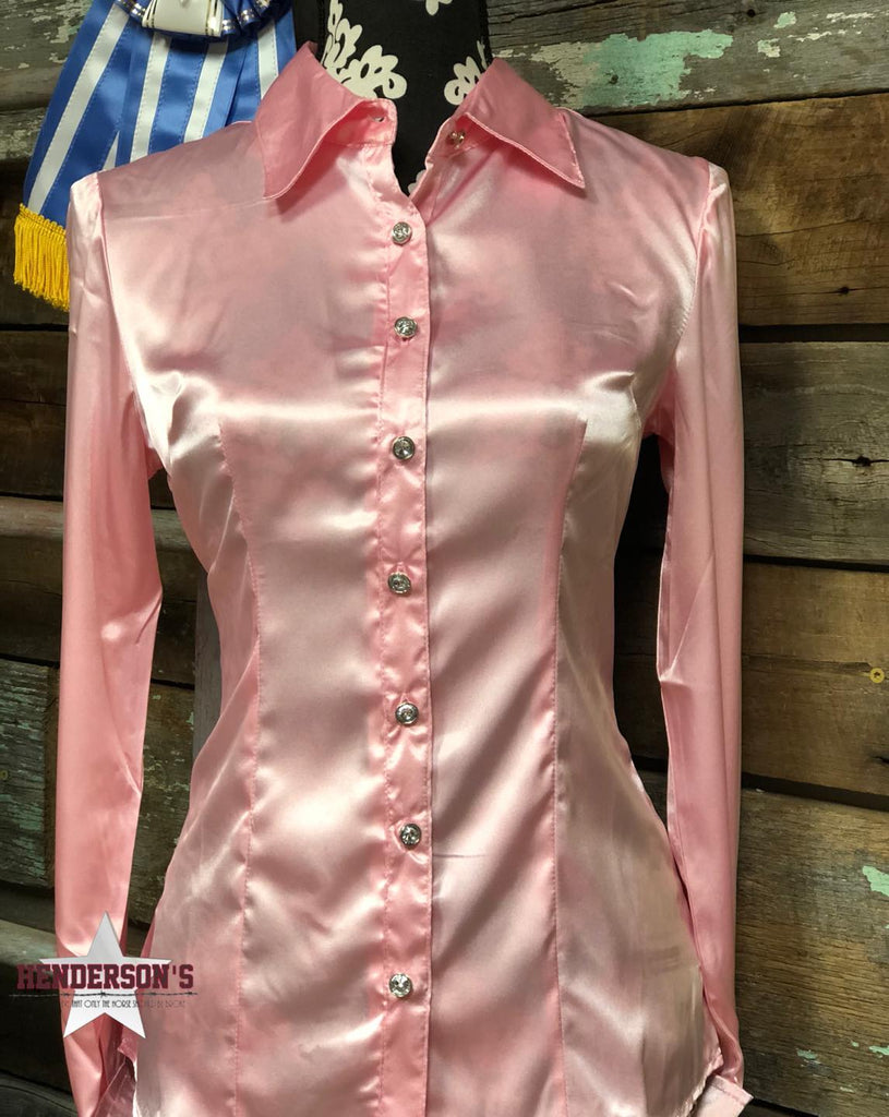 Silk Winning Show Shirt ~ Ballet Pink Show Shirt Henderson's Western Store   