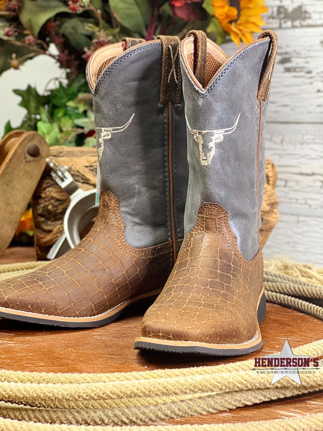 Youth Top Hand Chocolate Boots by Twisted X - Henderson's Western Store