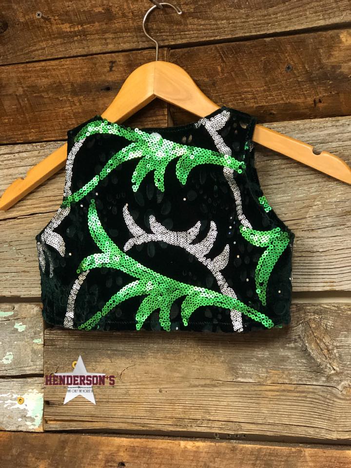 Green Velvet Youth "Mini" Bolero Children's Show Wear Cowgirl Junk Co.