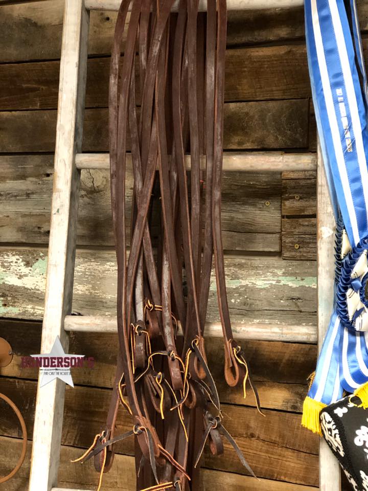 Oiled Harness Reins ~ 5/8" Reins Paul Taylor Saddle Co   