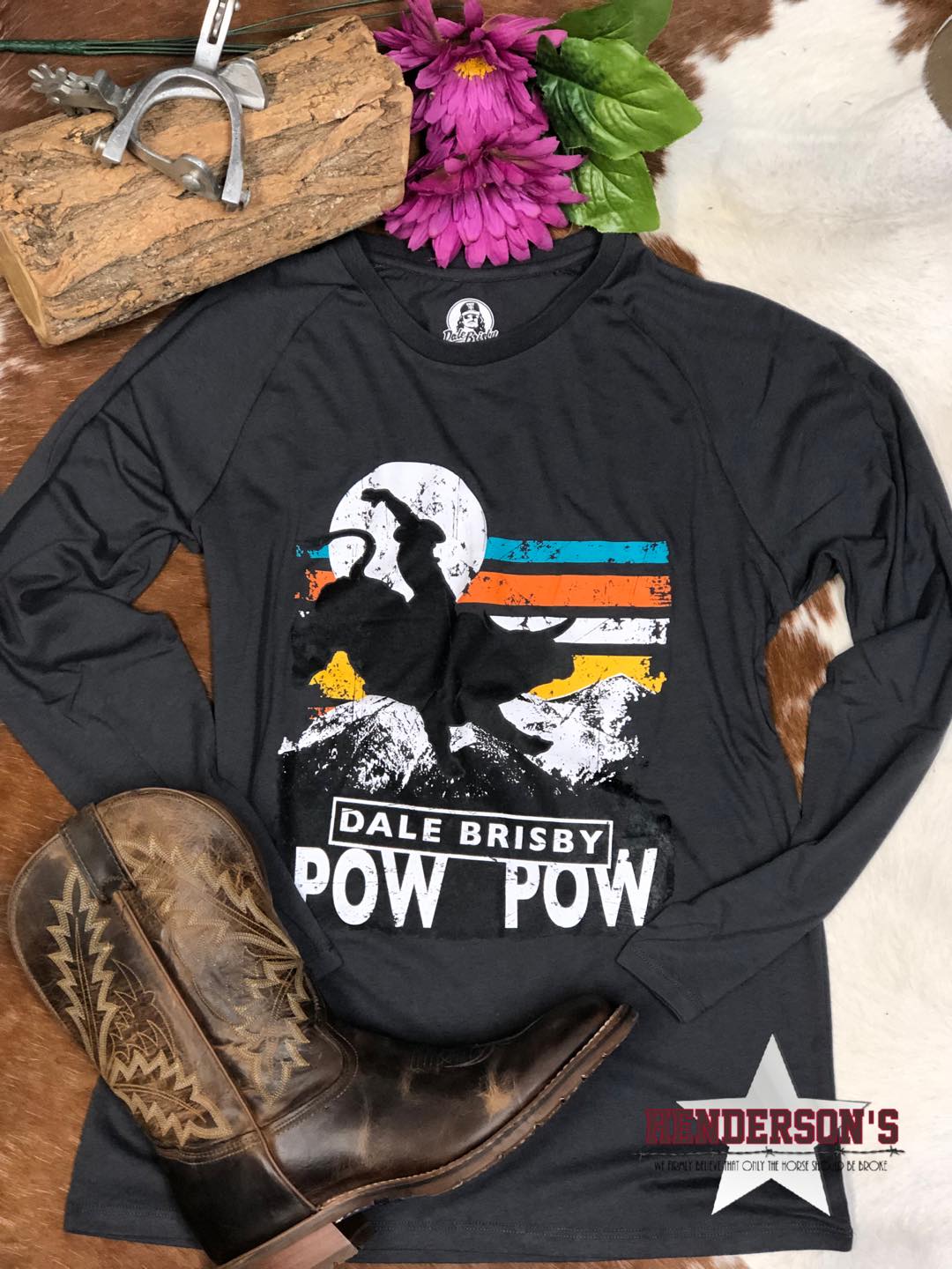 Dale Brisby's Pow Pow Long Sleeve Men's Shirts Rock & Roll