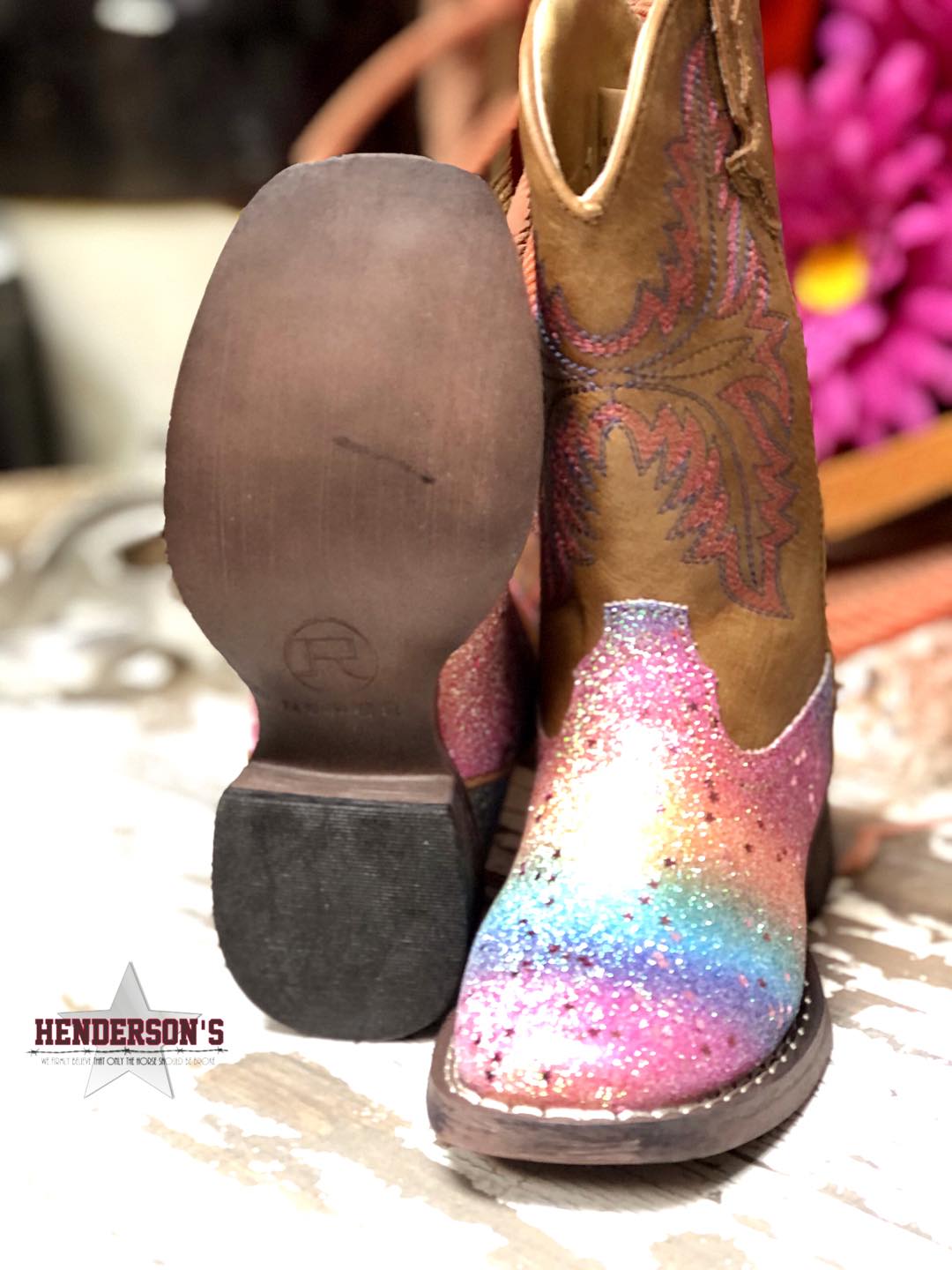 Rainbow Glitter Boots Girls Boots Roper