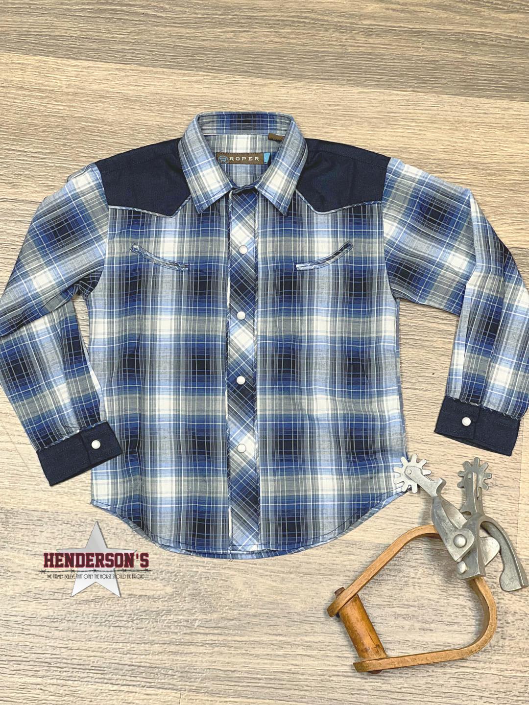 Boy's Retro Plaid Snap - Henderson's Western Store