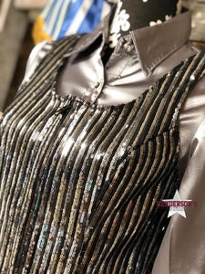 Load image into Gallery viewer, Silver Line Show Vest Vest Cowgirl Junk Co.   