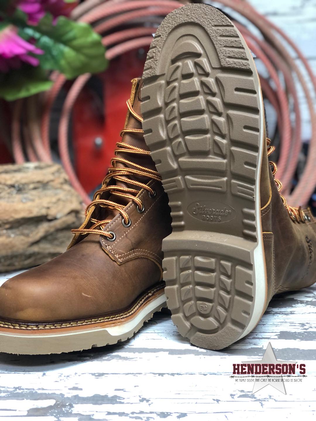 Silverado Steel Toe Boots ~ 8" Lace Up - Made in USA Men's Boots Abilene Boot Co