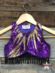 Load image into Gallery viewer, Grape Sparkles &quot;Mini&quot; Youth Bolero Show Clothing JB Henderson   