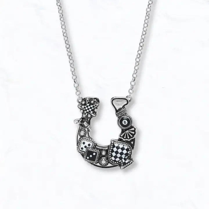 Lucky Cowgirl Horseshoe Pendant Necklace - Henderson's Western Store