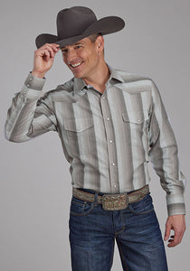 Load image into Gallery viewer, Grey Stripe Shirt by Roper