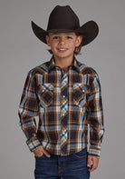 Boy's Caramel Plaid by Roper - Henderson's Western Store