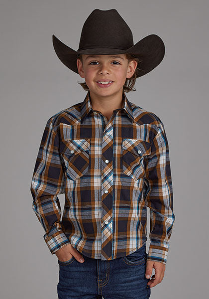 Boy's Caramel Plaid by Roper