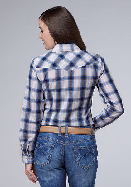 Ladies Navy Plaid by Roper - Henderson's Western Store