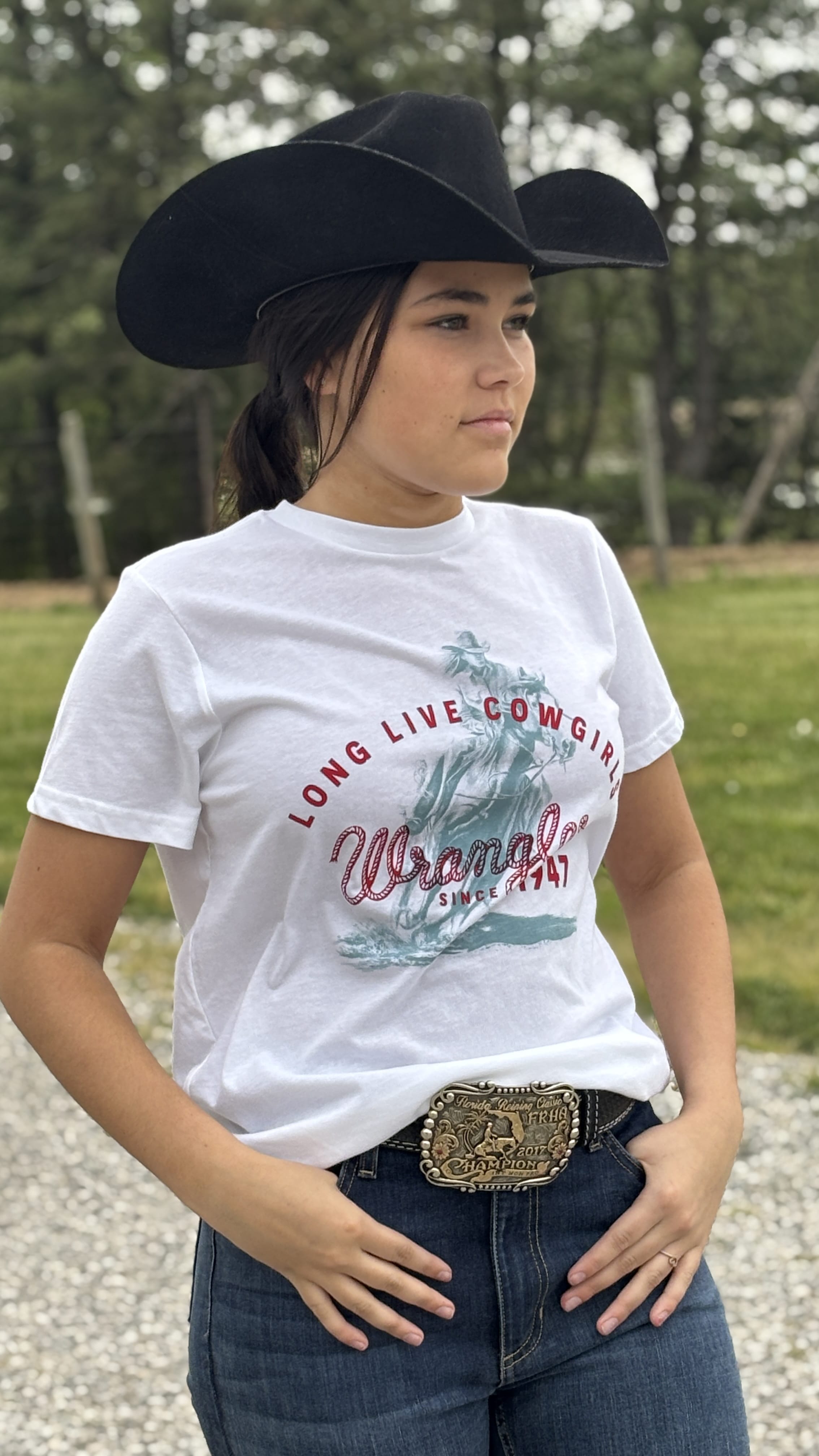 Sprinting Cowgirl Tee by Wrangler - Henderson's Western Store
