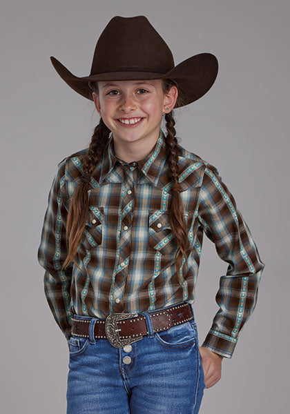 Girl's Horseshoe Dobby by Roper - Henderson's Western Store