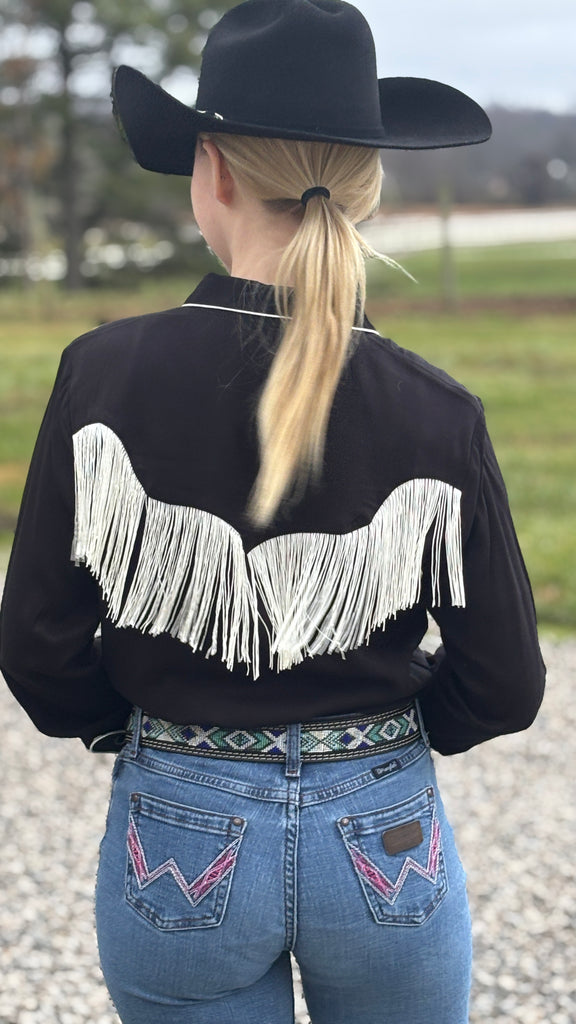 Ladies Wrangler Western Fringe Shirt