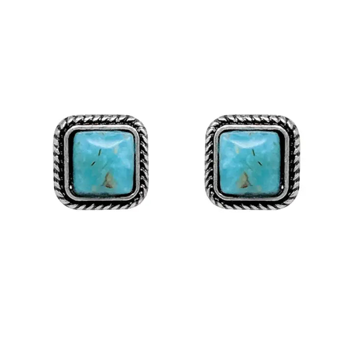 Western Navajo Square Earrings - Henderson's Western Store