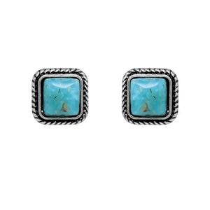 Load image into Gallery viewer, Western Navajo Square Earrings - Henderson&#39;s Western Store