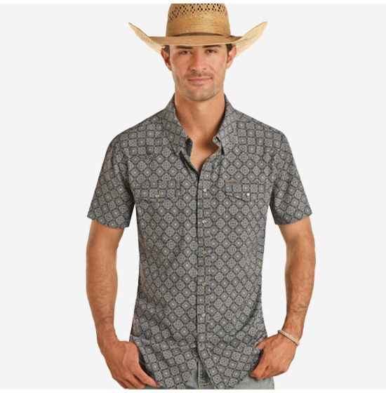 Men's Medallion Print by Panhandle Slim ~ Black - Henderson's Western Store