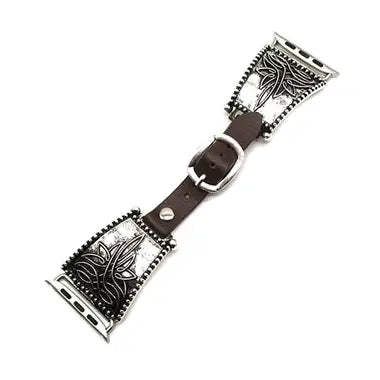 Western Leather Watch Band ~ Boot Stitch - Henderson's Western Store