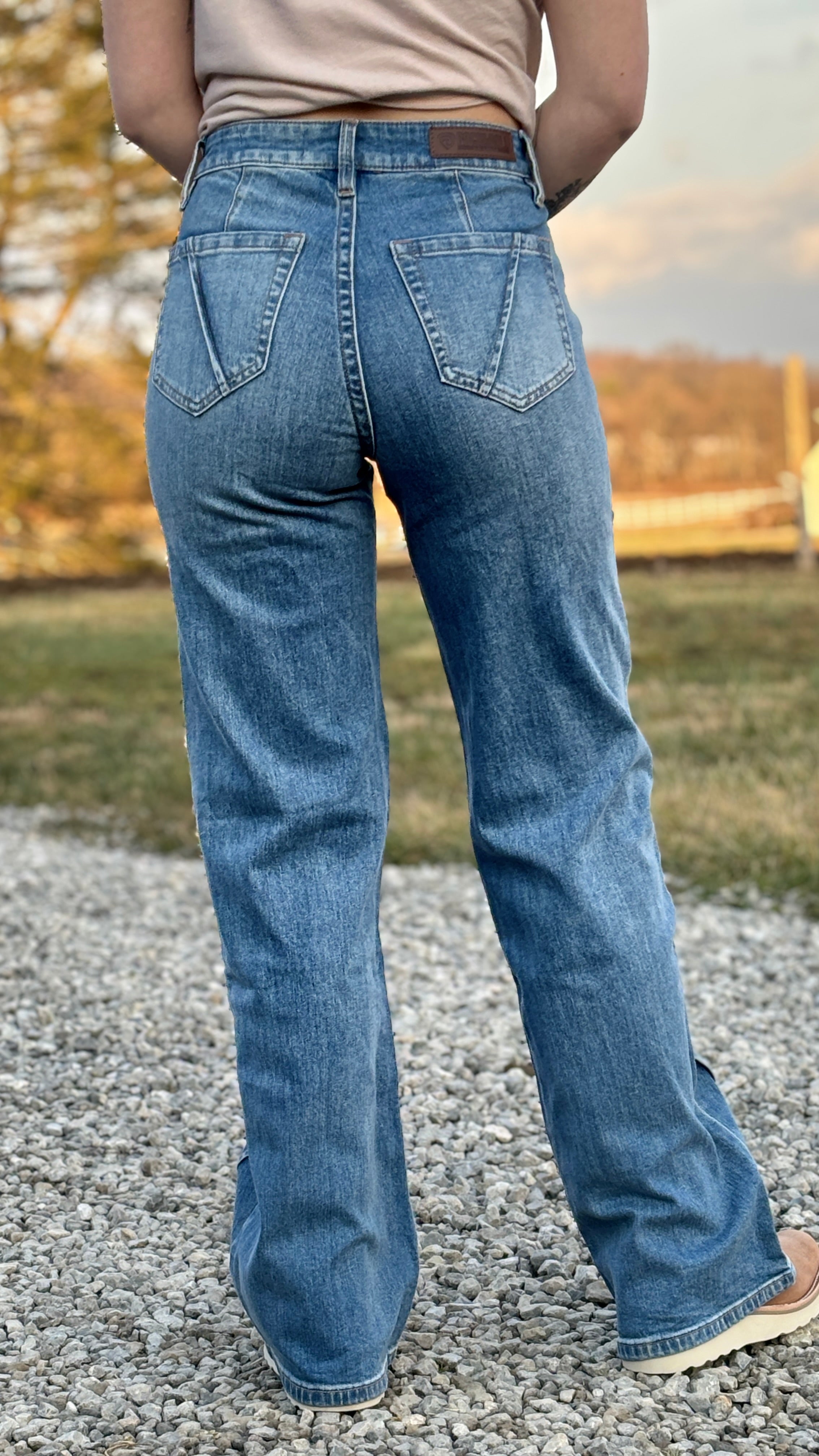 Seam Detail Wild Leg Jean by Rock & Roll - Henderson's Western Store