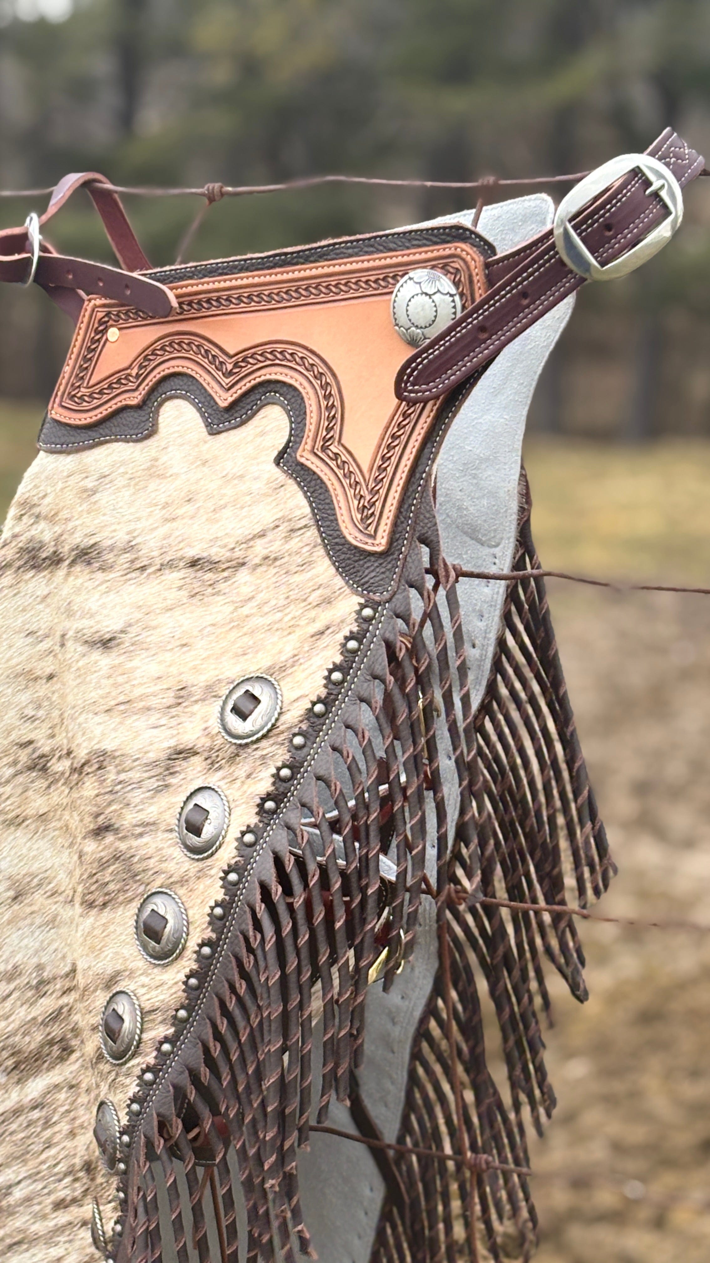 Rockin Cowhide Chinks (Size Large Only) - Henderson's Western Store