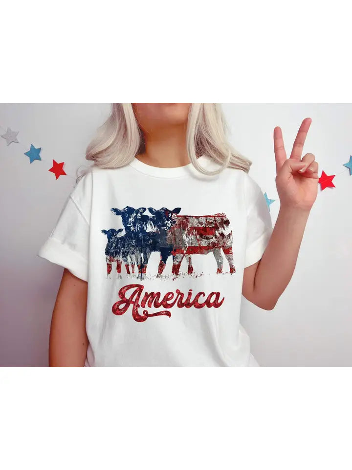 America Cattle Tee - Henderson's Western Store