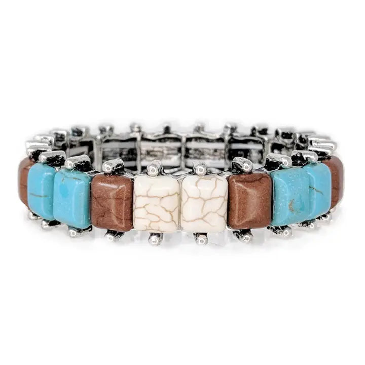 Western Square Cut Stretch Bracelet - Henderson's Western Store